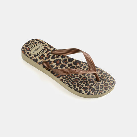 Chanclas De Dedo Havaianas Top Animal Print, Bronce Chanclas De Dedo Havaianas Top Animal Print, Bronce